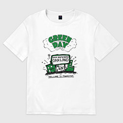 Футболка оверсайз женская Green Day welcome to paradise, цвет: белый
