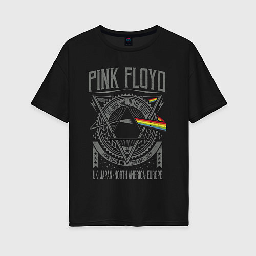 Женская футболка оверсайз The Dark Side of the Moon / Черный – фото 1