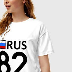 Футболка оверсайз женская RUS 82, цвет: белый — фото 2