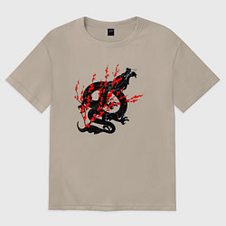 Женская футболка оверсайз Tokyo dragon