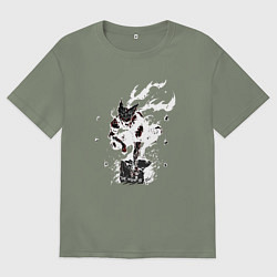 Футболка оверсайз женская Гароу на камне, цвет: авокадо