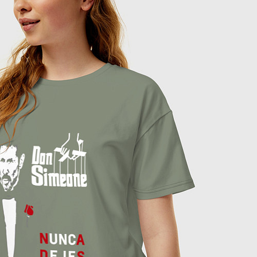 Женская футболка оверсайз Дон Симеоне / Авокадо – фото 3