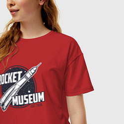 Футболка оверсайз женская Музей ракет, цвет: красный — фото 2