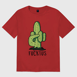 Футболка оверсайз женская Fucktus, цвет: красный