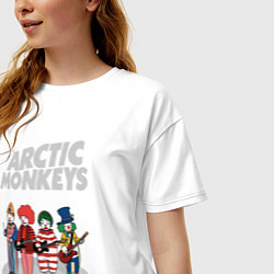 Футболка оверсайз женская Arctic Monkeys clowns, цвет: белый — фото 2