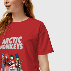 Футболка оверсайз женская Arctic Monkeys clowns, цвет: красный — фото 2