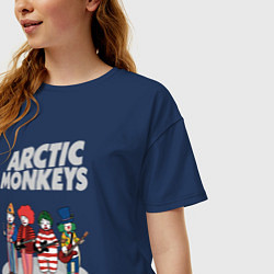 Футболка оверсайз женская Arctic Monkeys clowns, цвет: тёмно-синий — фото 2