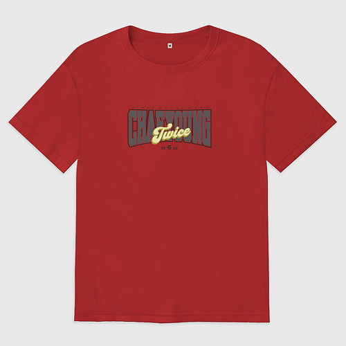 Женская футболка оверсайз Chaeyoung k-star / Красный – фото 1