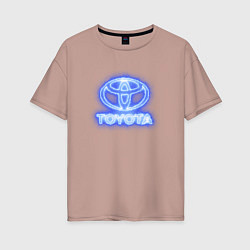 Женская футболка оверсайз Toyota neon