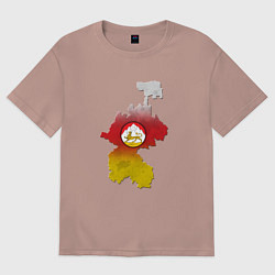 Женская футболка оверсайз Осетия и герб