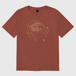 Футболка оверсайз женская Сквозняк в голове и душнилы, цвет: кирпичный