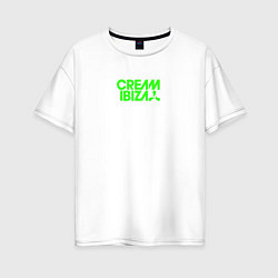 Футболка оверсайз женская Cream Ibiza, цвет: белый