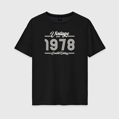 Женская футболка оверсайз Лимитированный выпуск 1978 / Черный – фото 1