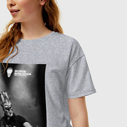 Футболка оверсайз женская Boris Brejcha high tech minimal, цвет: меланж — фото 2