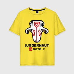 Футболка оверсайз женская Juggernaut Dota 2, цвет: желтый