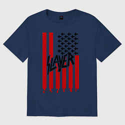 Футболка оверсайз женская Slayer Flag, цвет: тёмно-синий