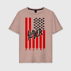 Женская футболка оверсайз Slayer Flag