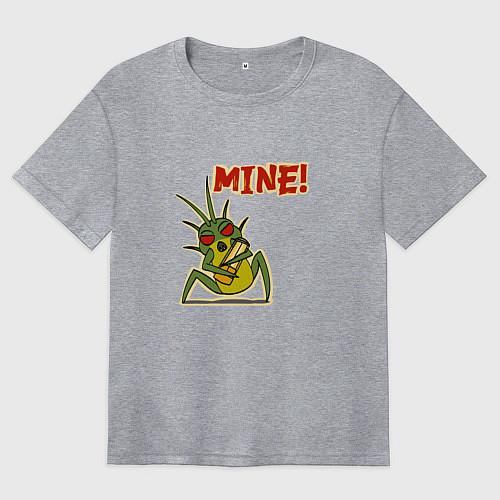 Женская футболка оверсайз Lethal Company: Mine! / Меланж – фото 1