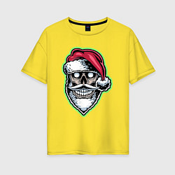 Футболка оверсайз женская Dead Santa, цвет: желтый