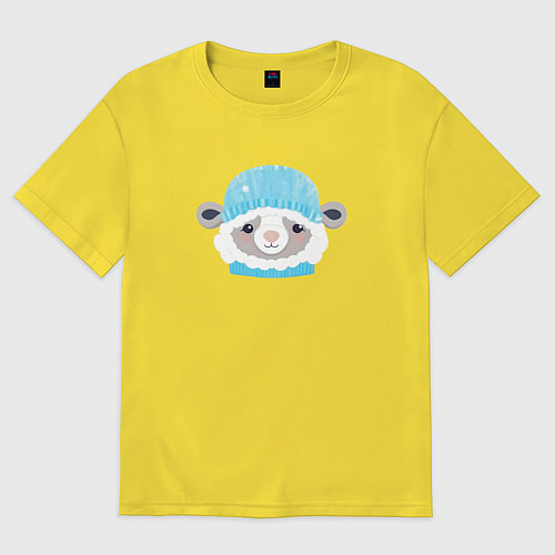 Женская футболка оверсайз Маленькая овечка / Желтый – фото 1