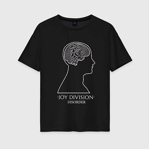 Женская футболка оверсайз Joy Division - Disorder / Черный – фото 1