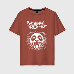 Женская футболка оверсайз My Chemical Romance rock panda