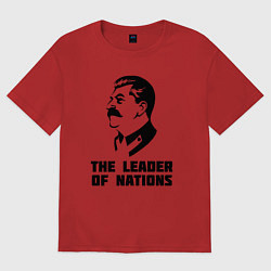 Футболка оверсайз женская Лидер наций, цвет: красный