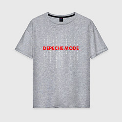 Футболка оверсайз женская Depeche Mode - songs list, цвет: меланж