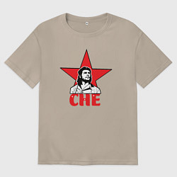 Футболка оверсайз женская Che Guevara star, цвет: миндальный