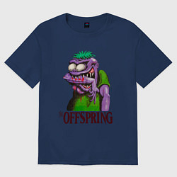 Футболка оверсайз женская The Offspring bite me, цвет: тёмно-синий