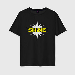 Женская футболка оверсайз Shine - искра