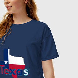 Футболка оверсайз женская Texas, цвет: тёмно-синий — фото 2