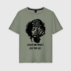 Футболка оверсайз женская James Marshall Hendrix, цвет: авокадо