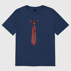 Футболка оверсайз женская Я в галстуке, цвет: тёмно-синий