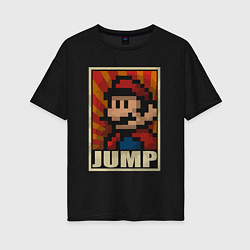 Женская футболка оверсайз Jump Mario