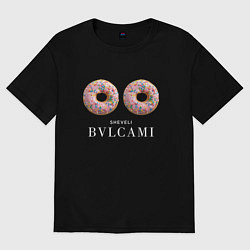 Футболка оверсайз женская Булками шевели, цвет: черный