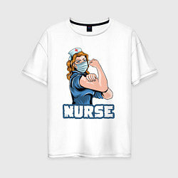 Женская футболка оверсайз Good nurse