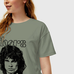Футболка оверсайз женская The Doors Jim Morrison, цвет: авокадо — фото 2