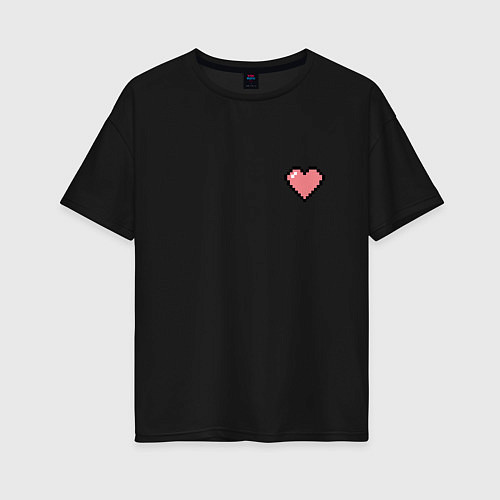 Женская футболка оверсайз Love peace unicorn / Черный – фото 1