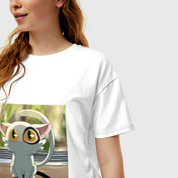 Футболка оверсайз женская Судзумэ закрывающая двери Дайджин, цвет: белый — фото 2