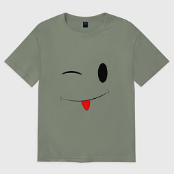 Футболка оверсайз женская Позитивная улыбка, цвет: авокадо