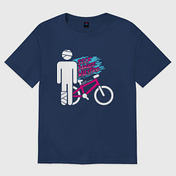 Футболка оверсайз женская Sports mechanics Bicyclist, цвет: тёмно-синий