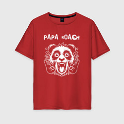 Женская футболка оверсайз Papa Roach rock panda