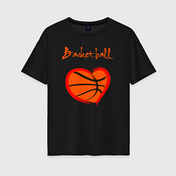 Женская футболка оверсайз Basket love