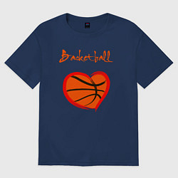 Футболка оверсайз женская Basket love, цвет: тёмно-синий