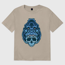 Футболка оверсайз женская Angry gorilla, цвет: миндальный