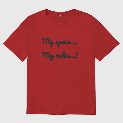 Женская футболка оверсайз Мой космос мои правила / Красный – фото 1