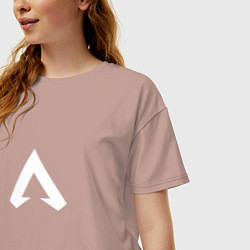 Футболка оверсайз женская Logo apex, цвет: пыльно-розовый — фото 2