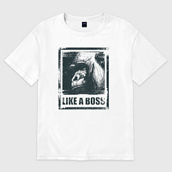 Футболка оверсайз женская Like a boss, цвет: белый
