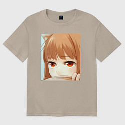 Женская футболка оверсайз Волчица и пряности Холо